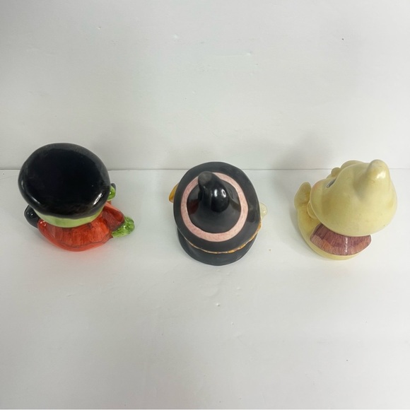 kitschy halloween witch baby frankenstein ghost  ceramic 60s whimsical htf - Picture 4 of 5